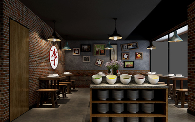 公装设计,餐饮空间设计,小吃店、米粉店、奶茶店、连锁店设计